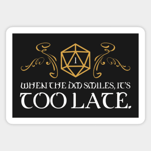 When the Master Smiles Roleplaying and Larping Tabletop RPG Sticker